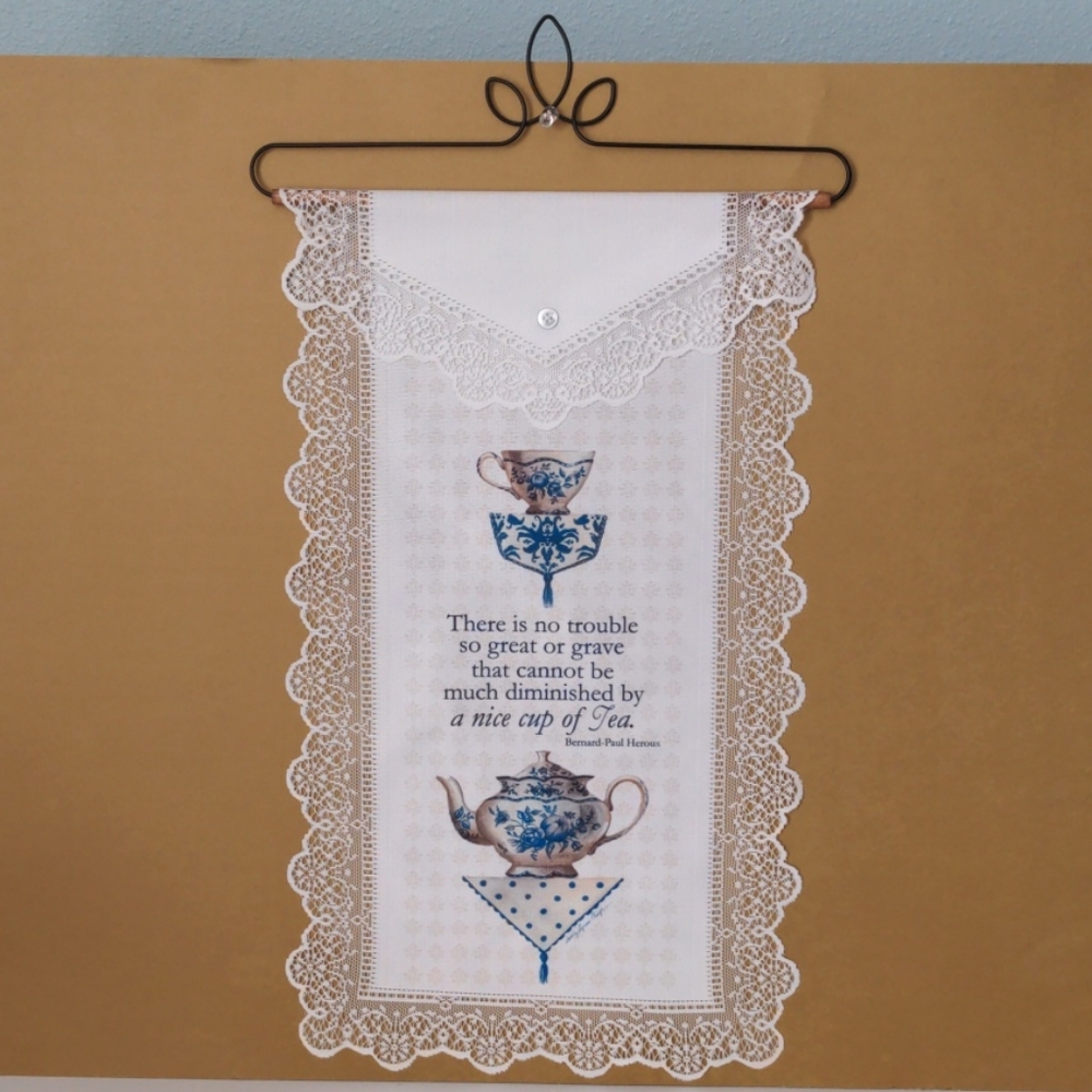 Lace Teacup Hanging